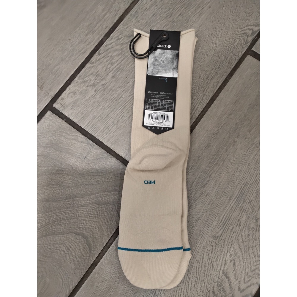 Stance Rolled Solid Crew Socks Oatmeal Cream Medium‎ W546C23ROL-OAT Mens Womens